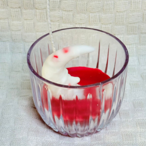 Glass jar striped Candle 200g