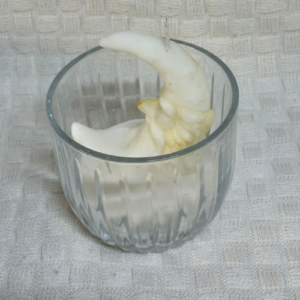 Glass jar striped Candle 200g