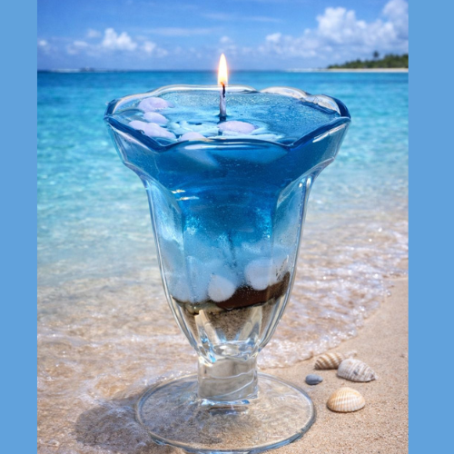 Tidal waves Gel candle (Blue) 540g