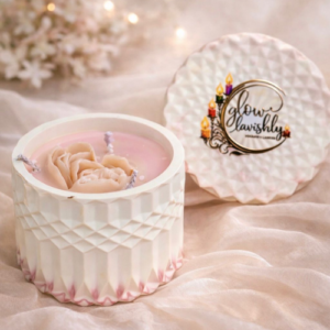 Candle in Handmade Jars - Cream Cyl 580g