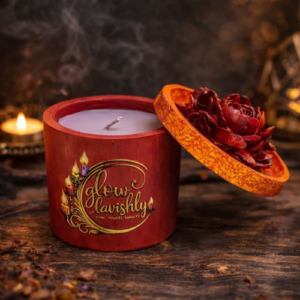 Candle in Handmade Jars - Red small 380g